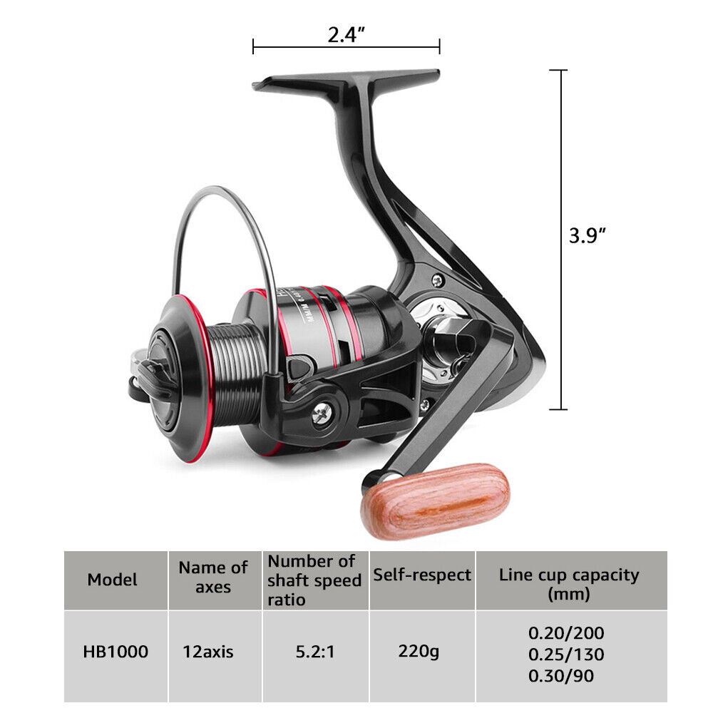 High-Performance Lightweight Spinning Reel, 18lb Drag
