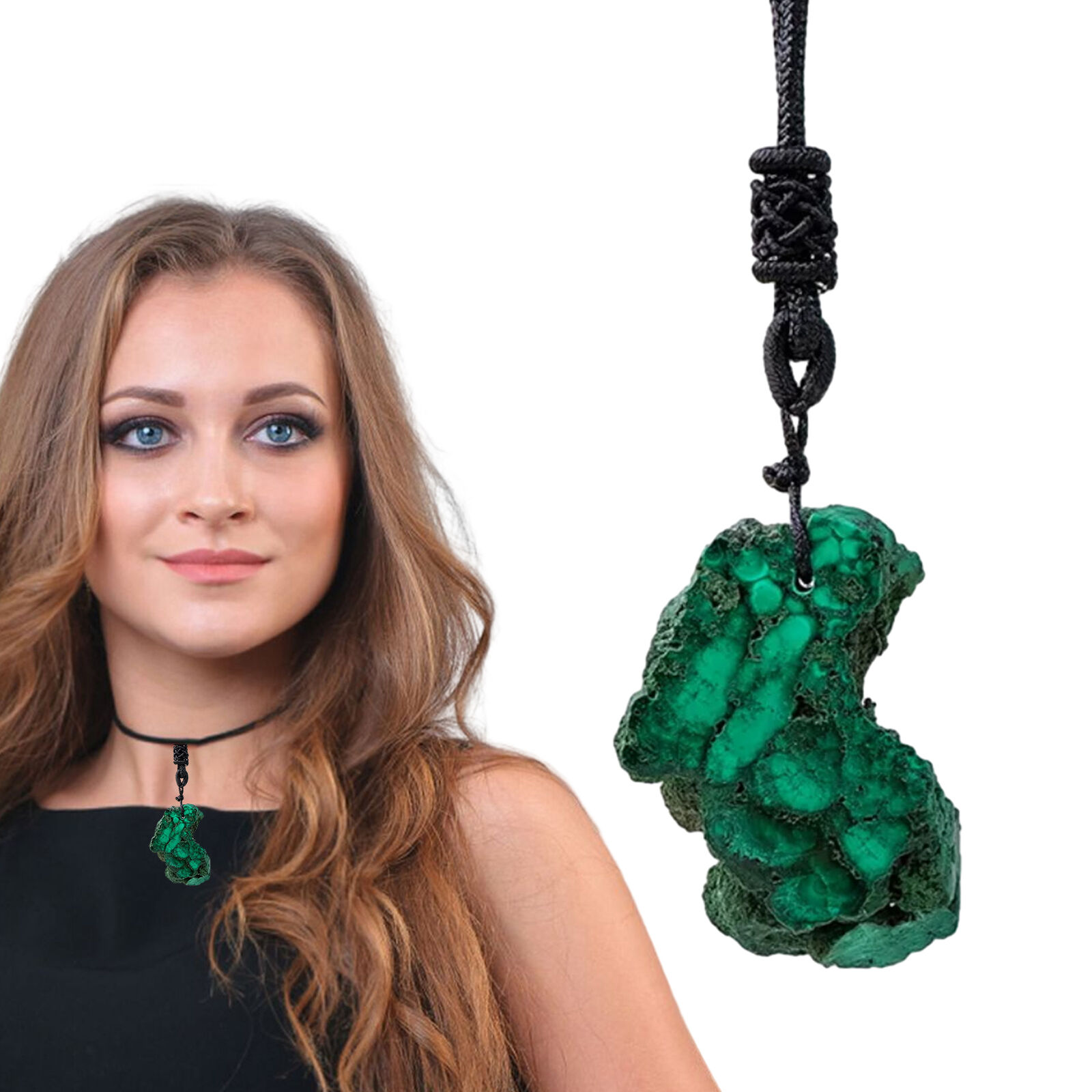 Malachite Crystal Pendant for Christmas Party Wear