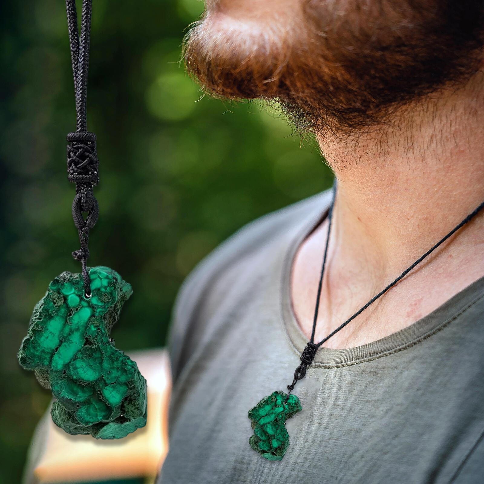 Malachite Crystal Pendant for Christmas Party Wear