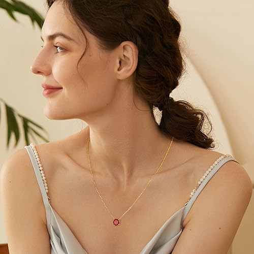 Ursilver Alexandrite Heart Necklace – June Birthstone Gift