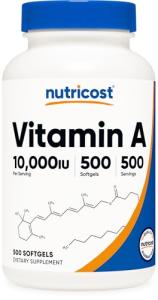 Nutricost Vitamin A 10,000 IU, 500 Softgel Capsules