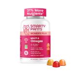 SmartyPants Women's Multivitamin Gummies - Improved Formula: Omega 3 (DHA/EPA), Methylfolate, CoQ10, Vitamin D3, C, Vitamin B12, B6, A, K & Zinc, Inositol, Gluten Free, 90 Count (30 Day Supply)