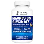 Dr. Berg Maximum Strength 4-in-1 Chelated Magnesium Glycinate with Clean, Potent & Pure Ingredients | 4X Lab-Tested & Verified | USA Formulated Magnesium Supplement Capsules | 90 Capsules