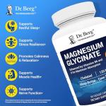 Dr. Berg Maximum Strength 4-in-1 Chelated Magnesium Glycinate with Clean, Potent & Pure Ingredients | 4X Lab-Tested & Verified | USA Formulated Magnesium Supplement Capsules | 90 Capsules