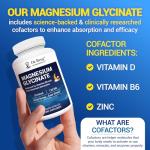Dr. Berg Maximum Strength 4-in-1 Chelated Magnesium Glycinate with Clean, Potent & Pure Ingredients | 4X Lab-Tested & Verified | USA Formulated Magnesium Supplement Capsules | 90 Capsules