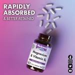 Bluebonnet Nutrition Magnesium & B6 – 400 mg Magnesium Oxide & Aspartate with Vitamin B6 25 mg – Heart & Brain Magnesium Complex for Women & Men* - Non-GMO, Vegan, Gluten-Free - 90 Vegetable Capsules