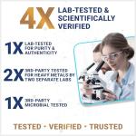 Dr. Berg Maximum Strength 4-in-1 Chelated Magnesium Glycinate with Clean, Potent & Pure Ingredients | 4X Lab-Tested & Verified | USA Formulated Magnesium Supplement Capsules | 90 Capsules