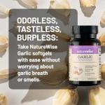NatureWise Odorless Garlic Pills 1500 mg - with Royal Bee Jelly & Pollen - Herbal Supplement for Heart Health + Immune System + Antioxidants - Gluten-Free, Non-GMO - 60 Softgels [2-Month Supply]