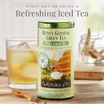 The Republic of Tea - Honey Ginseng Green Tea, 50 Tea Bags, Tin | Flavored Gourmet Tea | Caffeinated