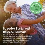 Futurebiotics Calcium 1200 MG Per Serving Sustained Release with Vitamin D3 1000 IU Per Serving Non-GMO, 90 Vegetarian Tablets