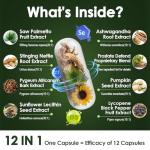 Totaria Organic Saw Palmetto - Prostate Health Supplements for Men with Ashwagandha Root, Stinging Nettle, Pumpkin Seed, Prostate Defend Propnietary Blend, DHT Blocker, 120 Count