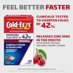 Cold-EEZE Natural Cherry Zinc Lozenges, Homeopathic Cold Remedy, Reduces Duration of the Common Cold, Sore Throat, Cough, Congestion and Post Nasal Drip, 25 Count