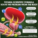 Totaria Organic Saw Palmetto - Prostate Health Supplements for Men with Ashwagandha Root, Stinging Nettle, Pumpkin Seed, Prostate Defend Propnietary Blend, DHT Blocker, 120 Count