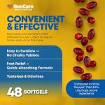 GenCare - Multi Symptom Non Drowsy Daytime Cold & Flu Relief Acetaminophen 325mg, Dextromethorphan HBr 10mg, Phenylephrine HCl 5mg (48 Softgels) Non Habit Forming Pain Reliever & Nasal Decongestant