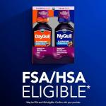 VICKS DayQuil & NyQuil Elderberry Flavor Cold & Flu Liquid Medicine Co-Pack, Multi-Symptom Relief of Headache, Fever, Sore Throat, Minor Aches & Pains, Sneezing, Runny Nose, and Cough, 2x12oz