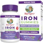 MaryRuth Organics Iron Gummies for 14+ with Vitamin C for Absorption | Sugar Free | Gummy Iron Supplement + VIT C | Energy Metabolism | Cellular Health | Immune Support | Vegan | Non-GMO | 60 Count
