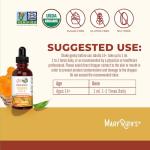 MaryRuth Organics USDA Turmeric Gold Liquid Drops | Herbal Blend | Turmeric Curcumin | Black Pepper | Cassia Cinnamon Bark | Ginger Root | Immune Support | Non-GMO Project Verified | Vegan | 1oz
