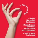 Garden of Life Magnesium Citrate Supplement Gummies with Prebiotics & Probiotics for Stress, Sleep & Recovery - Vegan, Gluten Free, Kosher, Non-GMO, No Added Sugars, Raspberry Flavor, 60 Count