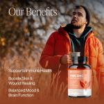 Pure Zinc Supplement 25mg - TRAACS Bisglycinate Chelate - 120 Capsules for Immune Support, Skin Health & Energy - for Men & Women