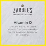 Zarbee's Vitamin D Drops for Infants, 400IU (10mcg) Baby & Toddler Liquid Supplement, Newborn & Up, Dropper Syringe Included, 0.47 Fl Oz