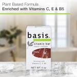 Basis Vitamin Bar Soap for Body, Hands and Face, Natural Soap Bar for All Skin Types with Vitamin C, E and B5, 4 Oz, Pack of 6