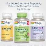 SOLARAY Echinacea Vitamin C & Zinc 850mg Plus Bioflavonoids, Echinacea Capsules for Healthy Immune Support, Vegan, Lab Verified, 60-Day Money-Back Guarantee, 90 Servings, 180 VegCaps