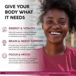 Vitamin B Complex for Men & Women - Made in USA - B-Complex: B1, B2, B3, B5, B6, B7, B8, B9, B12 with Vitamin C, Choline, Inositol - Energy, Brain & Heart Support Supplement, 120 Vegan Capsules