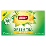 Lipton Lemon Green Tea Bags, Flavored, Unsweetened Teabags for Hot Tea or Iced Tea with Caffeine and Flavonoids, 20 Total Tea Bags