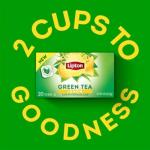 Lipton Lemon Green Tea Bags, Flavored, Unsweetened Teabags for Hot Tea or Iced Tea with Caffeine and Flavonoids, 20 Total Tea Bags