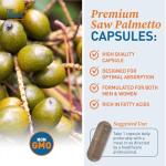 Dr. Tobias Saw Palmetto Supplement, Supports Urinary Health, Hormonal Balance, Prostate Health, & Hair Vitality, Saw Palmetto for Men & Women, 500mg Per Serving - 100 Capsules, 100 Servings