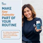 Dr. Tobias Saw Palmetto Supplement, Supports Urinary Health, Hormonal Balance, Prostate Health, & Hair Vitality, Saw Palmetto for Men & Women, 500mg Per Serving - 100 Capsules, 100 Servings