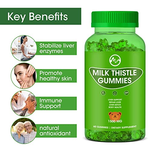 Organic Milk Thistle Liver Detox Gummies - 60ct