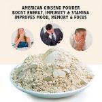 Zen Ginseng Powder - 4 oz. Bag of American Wisconsin Ginseng - Non-GMO, Gluten Free - for Soups, Teas, Coffee, Juices, Smoothies and Baking.