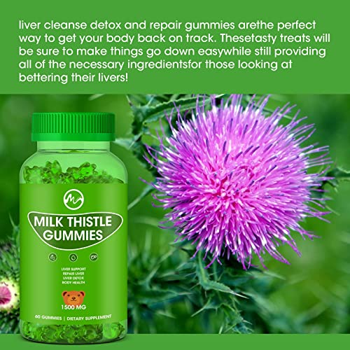 Organic Milk Thistle Liver Detox Gummies - 60ct