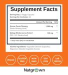 Natgrown Panax Ginseng & Ginkgo Biloba Supplement - Red Korean Ginseng & Ginko Biloba Capsules for Men & Women - Supports Memory Focus & Brain Function - Vegan Pills - 120 Count