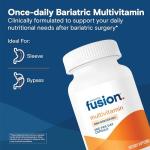 Bariatric Fusion One Per Day Bariatric Multivitamin with Iron | Easy to Swallow Capsule | Vitamin for Bariatric Surgery Patients | Gastric Bypass and Sleeve Gastrectomy | 30 Count | 1 Month Supply