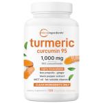 Micro Ingredients Turmeric Curcumin Supplement 1,000mg, 120 Veggie Capsules | 95% Curcuminoids with Bee Propolis, MCT Oil, Vitamin C & Black Pepper | Enhanced Absorption | Vegan, Non-GMO, Filler Free