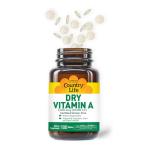 Country Life Vitamin A 10,000 IU - Immune Support, Skin & Eye Health Supplement, Certified Gluten-Free, Vegan, Halal, Kosher, 50% Beta-Carotene & 50% Retinyl Palmitate, Easy Absorption - 100 Tablets