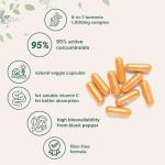 Micro Ingredients Turmeric Curcumin Supplement 1,000mg, 120 Veggie Capsules | 95% Curcuminoids with Bee Propolis, MCT Oil, Vitamin C & Black Pepper | Enhanced Absorption | Vegan, Non-GMO, Filler Free