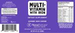 NovaFerrum Yum | Multivitamin with Iron for Infants, Toddlers & Kids | Immune Support | Ages 4 & Under | Gluten Free Certified | Sugar Free | Raspberry Grape | 120 Servings