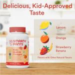 SmartyPants Kids Multivitamin Gummies: Omega 3 Fish Oil (EPA/DHA), Vitamin D3, C, Vitamin B12, B6, A, K & Zinc for Immune Support, Biotin, Gluten Free, Three Fruit Flavors, 120 Count (30 Day Supply)