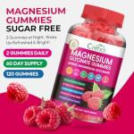 Magnesium Glycinate Gummies 600mg, High Absorption Magnesium Gummies with L-Threonate, Calcium, Vitamin B6, D3, Sugar Free Chews for Adults & Kids Relaxation, Stress Relief, Night Rest