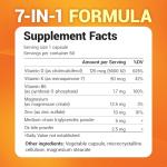 Dr. Berg Maximum Strength 7-in-1 Vitamin D3 K2 5000 IU | Naturally Derived D3 | 4X Lab-Tested & Verified | High Absorption Formula | K2 D3 Vitamin Supplement - 60 Capsules