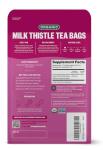 FGO Organic Milk Thistle Tea, 100 Count, Eco-Conscious Herbal Tea Bags, Resealable Bag, Caffeine Free, Packaging May Vary (Pack of 1)