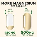 Magnesium Supplement (Citrate Oxide) 1000mg for Best Absorption, Supports Bone, Heart Health, Nerves, Muscles & Metabolism, Nature's Pure Magnesio Vitamin Pills, Bottled in USA, 60 Capsules