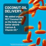 NatureWise High-Purity, All-Natural Calcium 1250mg + Vitamin D3 1000IU + Organic MCT Coconut Oil - Pregnancy Safe + Non-GMO - Absorption Friendly, Gluten Free - 60 Softgels[30-Day Supply]