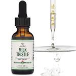 Milk Thistle Supplement - Organic Milk Thistle Liver Detox Drops 1 FL OZ - 30 Servings (Vegan Safe, Non-GMO, Gluten Free) Perfect Addition to Tea by Double Wood