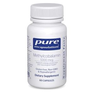 Pure Encapsulations Methylcobalamin 1,000 mcg - Vitamin B12 Supplement to Support Memory & Nerve Health - Premium Vitamin B12 Capsules - 60 Capsules