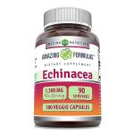 Amazing Formulas Echinacea Supplement| 1300 Mg Per Serving | 180 Veggie Capsules | Non-GMO | Gluten-Free | Made in USA