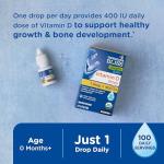 Mommy’s Bliss Organic Vitamin D Drops - Infants and Newborns - Supports Growth and Bone Development - Easy Use - 400 IU Per Drop - 100 Daily Servings